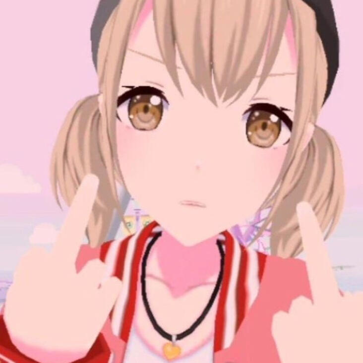 Kohane with her middle fingers up